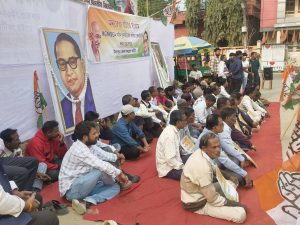 উদয়পুর জামতলাতে জাতীয় কংগ্রেস দলের ডাকে গণ অনশন অনুষ্ঠিত হয়।